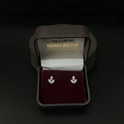 Silver Second Studs Anchor Drops Platinum