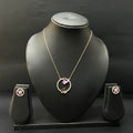Silver Ladies Pendant Chain Butterfly 2 Rosegold