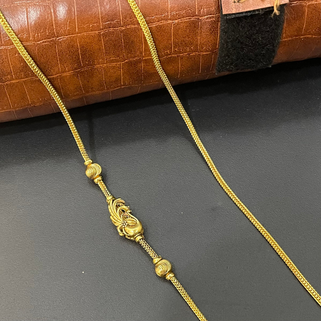 Sliver Thali Saradu Peacock Antique Gold Finished