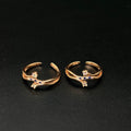 Silver Ladies Toe Rings Zig Zag RG