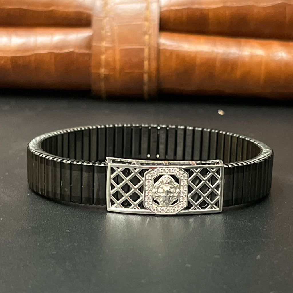 Silver Mens Flexible Bracelet FB1 925