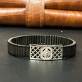 Silver Mens Flexible Bracelet FB1 925