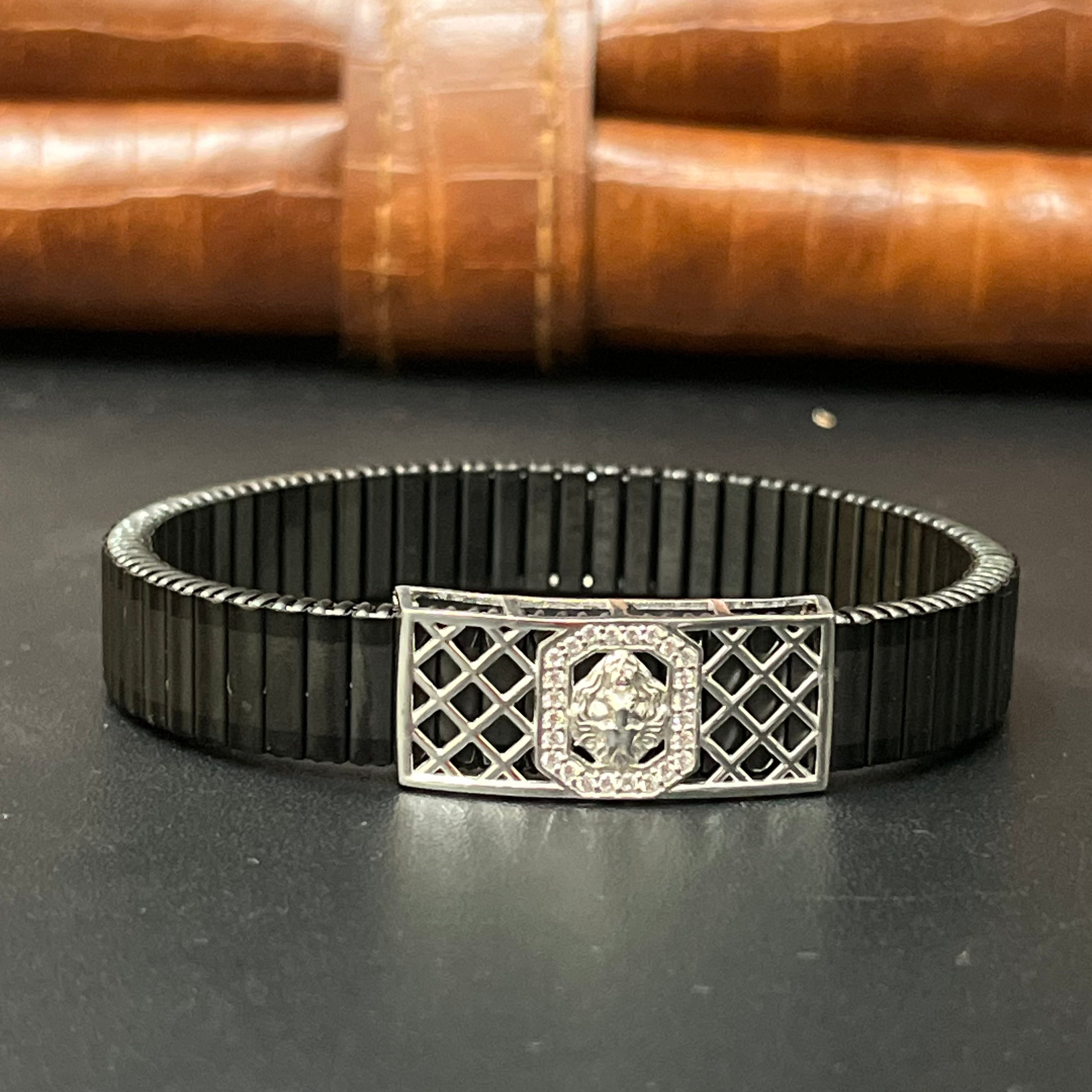 Silver Mens Flexible Bracelet FB1 925