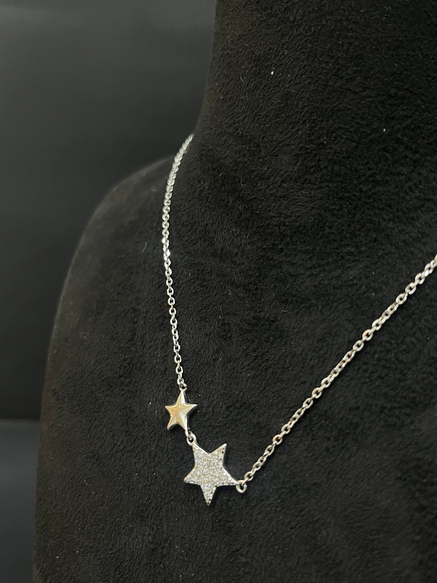 Ladies Silver Chain Stars