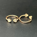 Silver Ladies Toe Rings Hearts AD SS