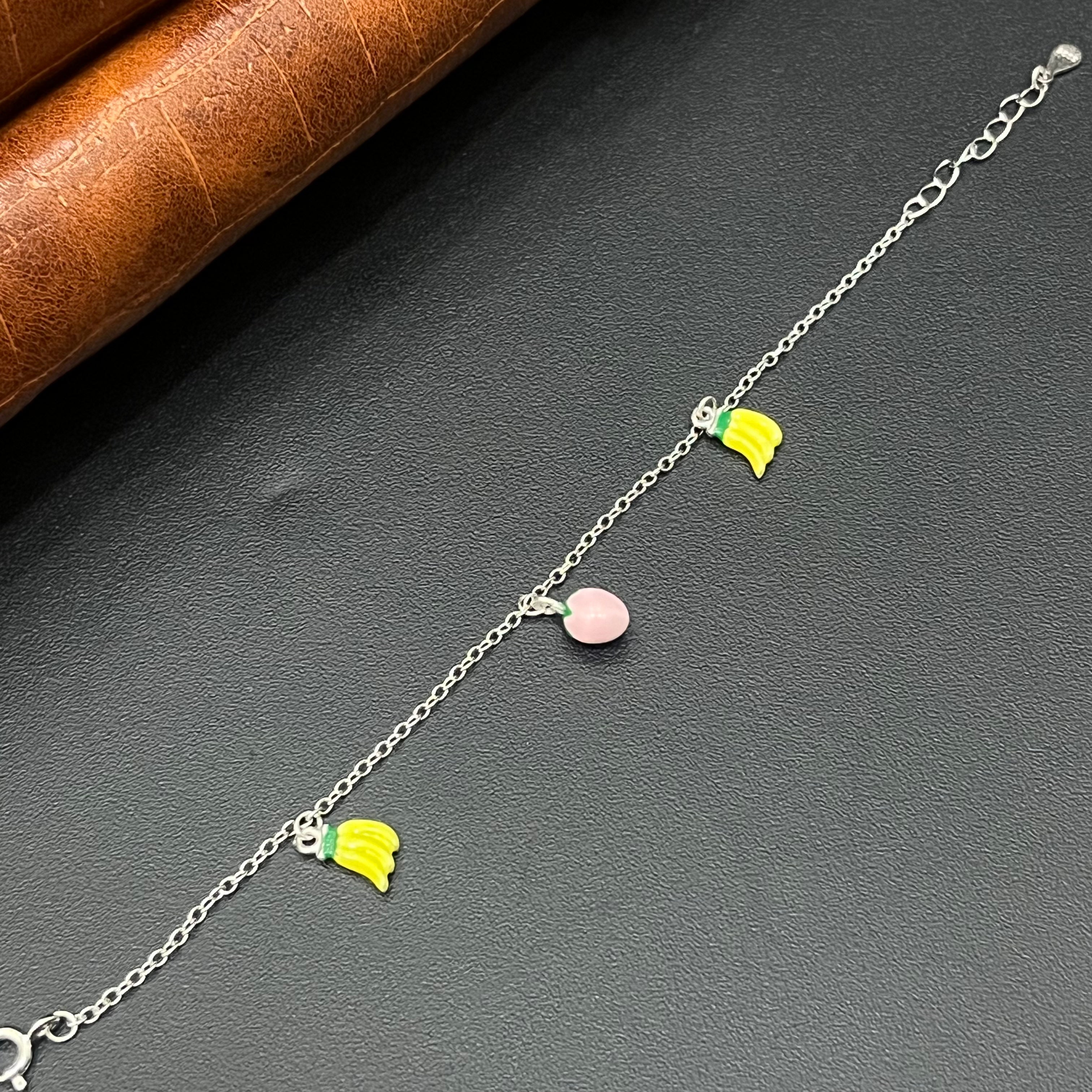 Silver Baby Bracelet Charms Veggies