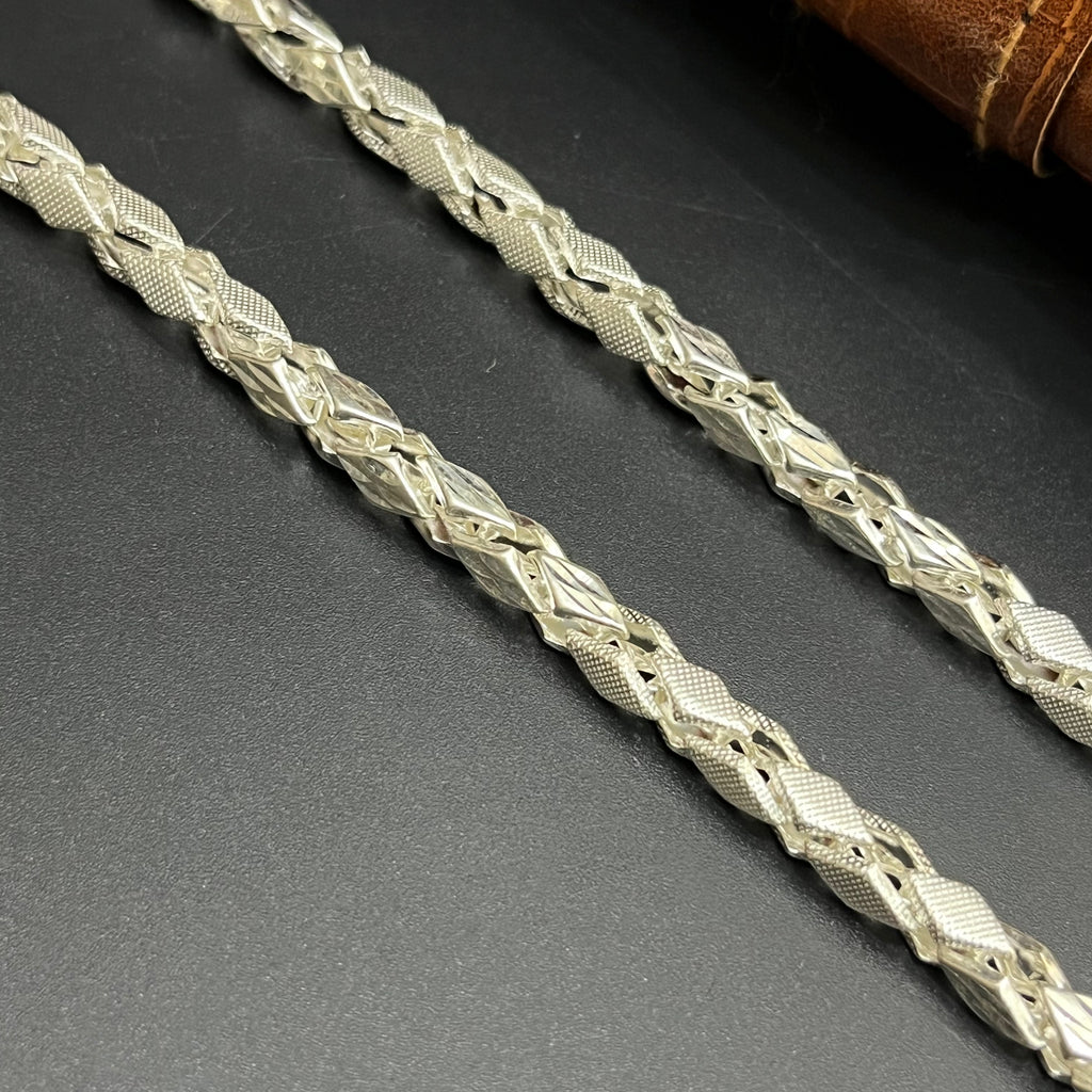Silver Mens Chain Premium Kathli Cut MatDisc Editon M01 925