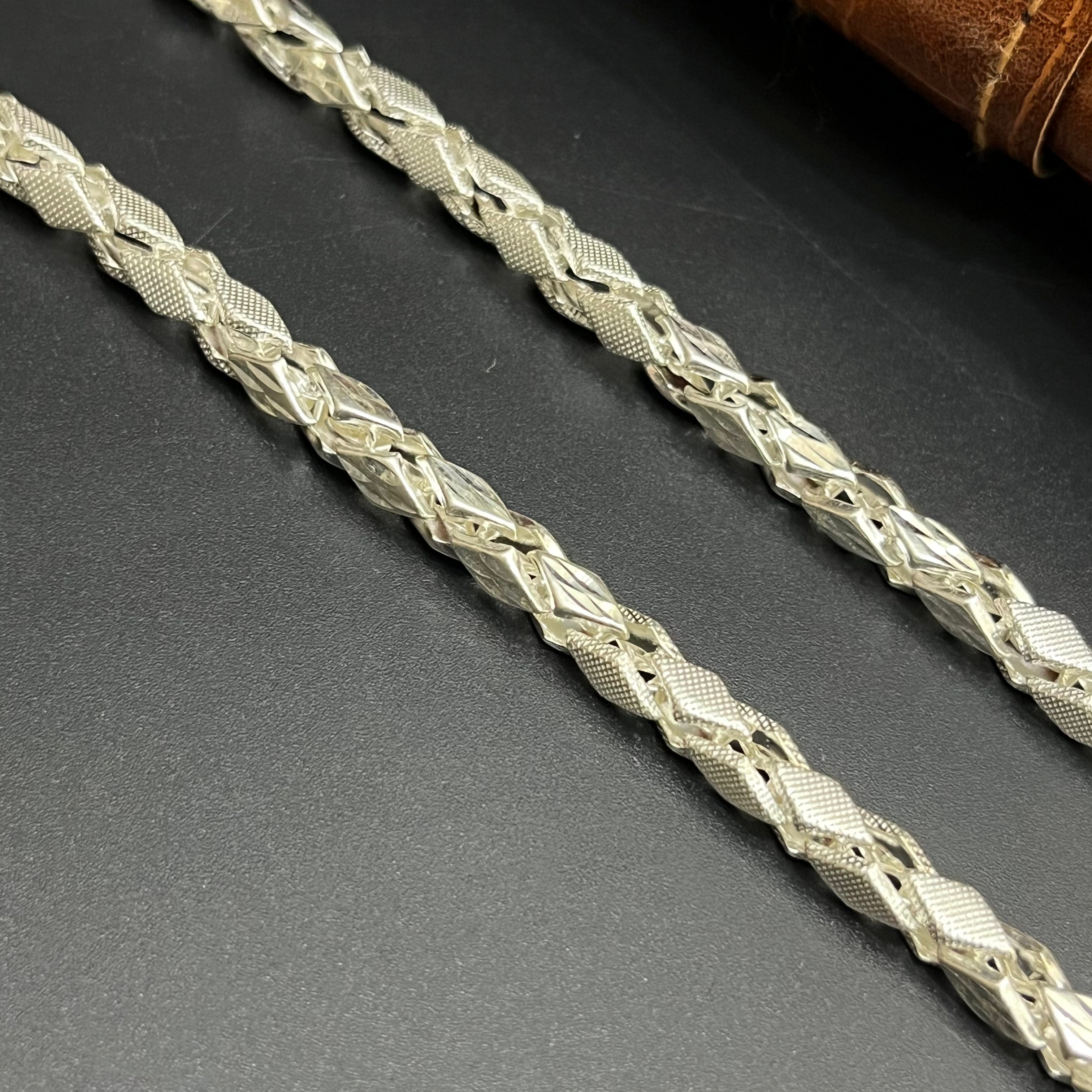 Silver Mens Chain Premium Kathli Cut MatDisc Editon M01 925