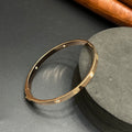 Silver Unisex Kada Luxe Solitaire Screw Rose Gold 925