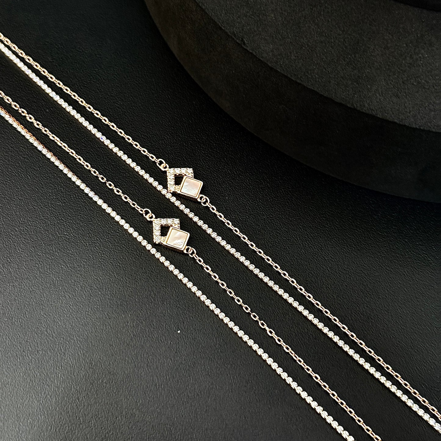 Silver ladies Anklet 2 Line RG