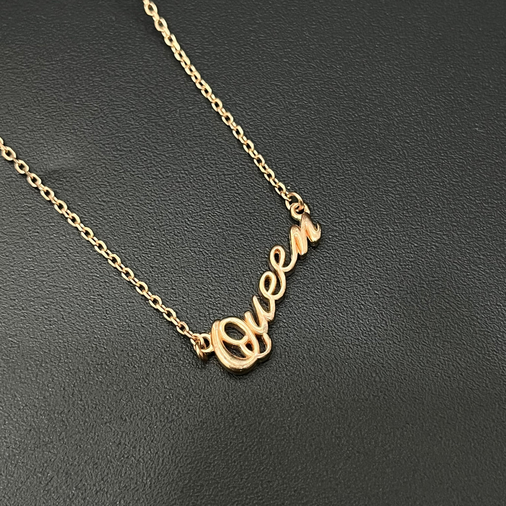 Silver Ladies Chain Queen Rosegold