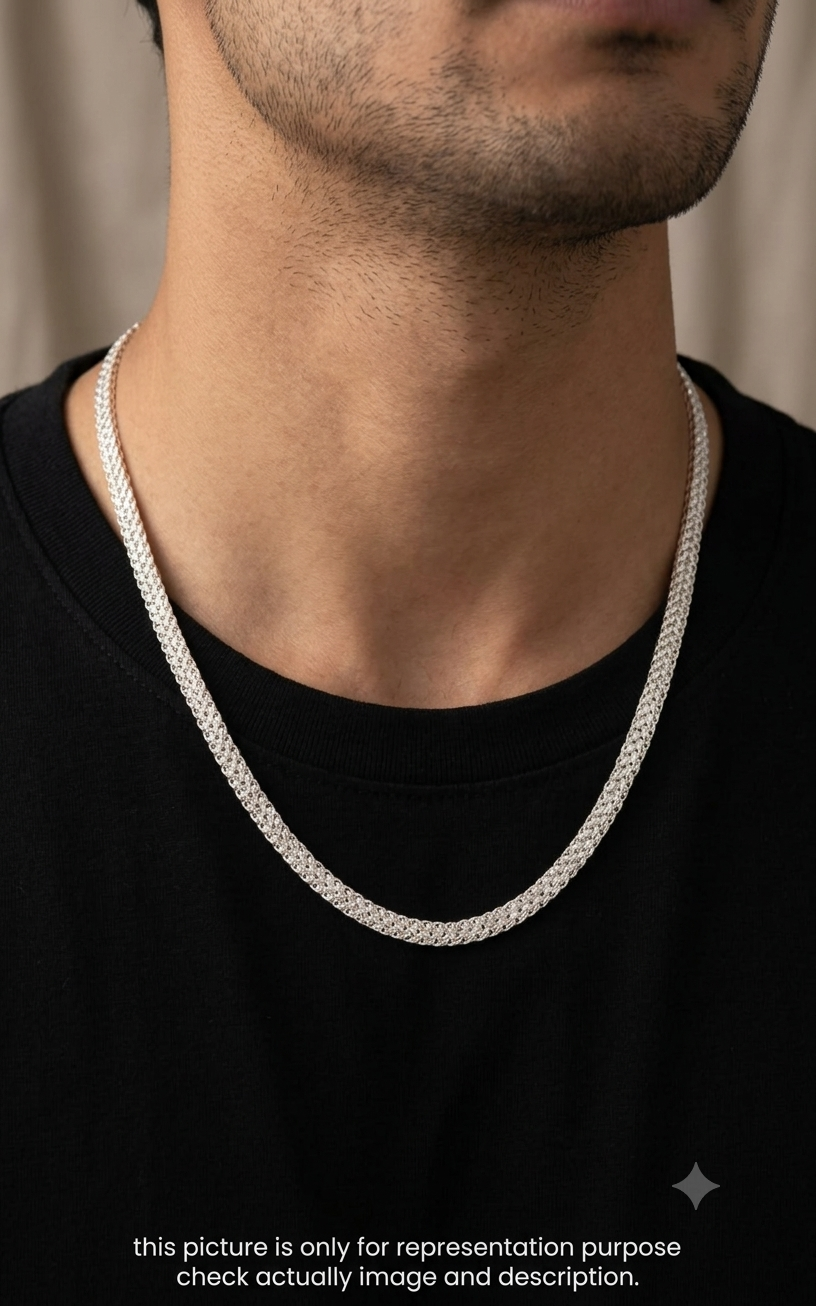 Silver Mens Chain Flat 22inches 925