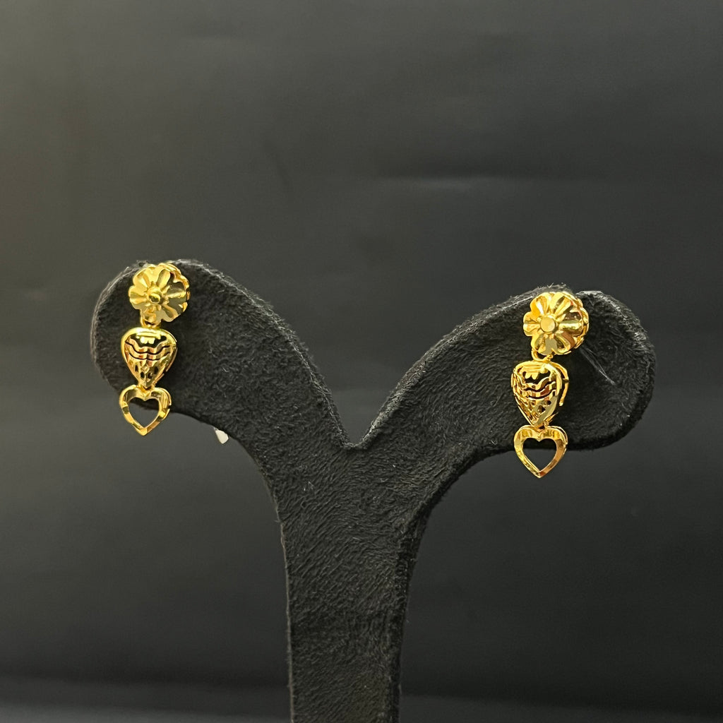 Silver Necklace & Stud Set Gold Finished Turkey Design