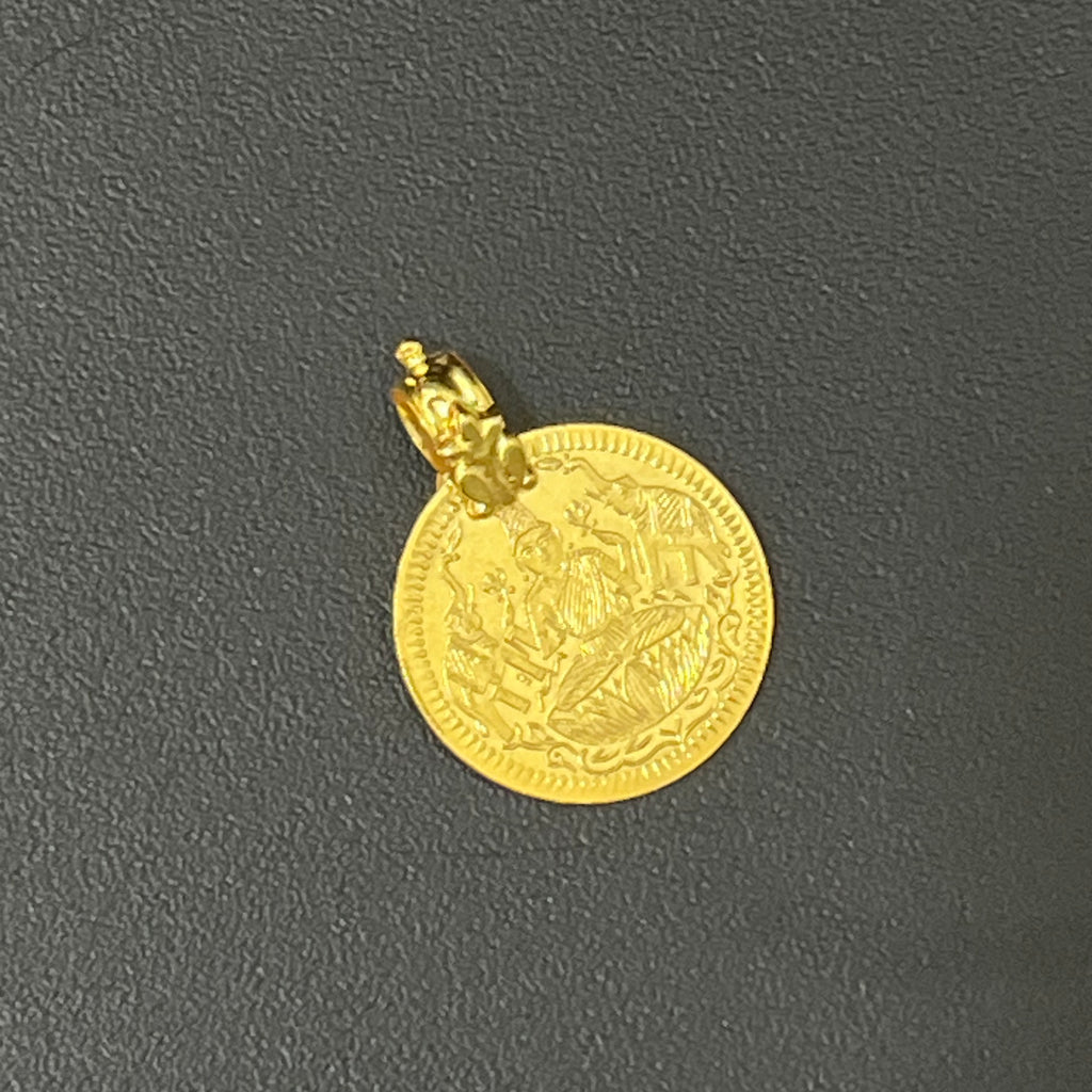 Silver Lakshmi Kasu Gold Finished