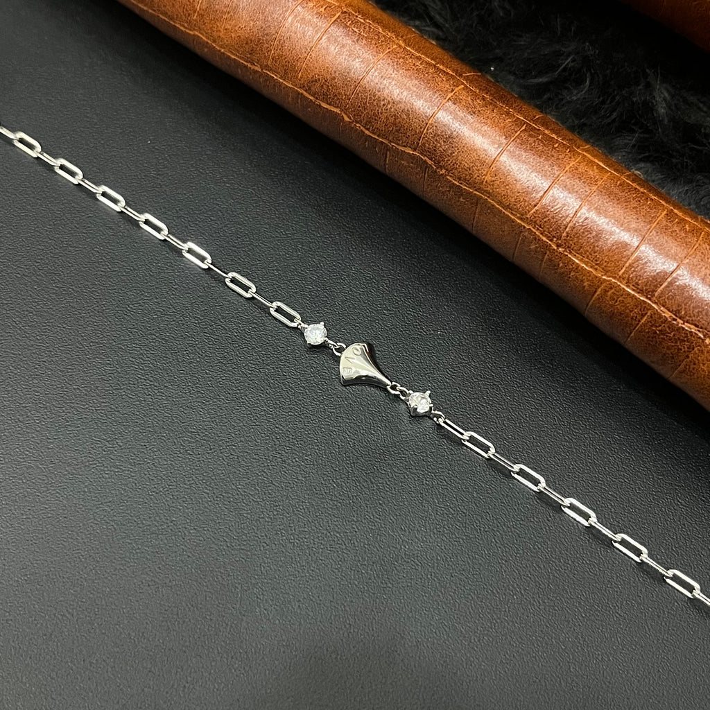 Silver Ladies Bracelet Boat Shape