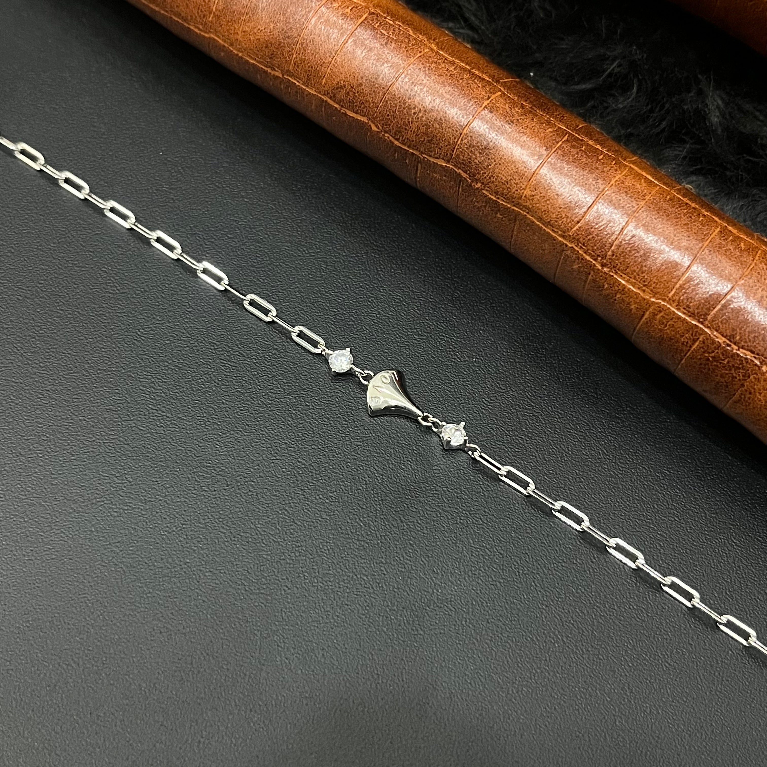 Silver Ladies Bracelet Boat Shape