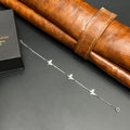 Silver Ladies Bracelet Three White Butterfly Charms 925
