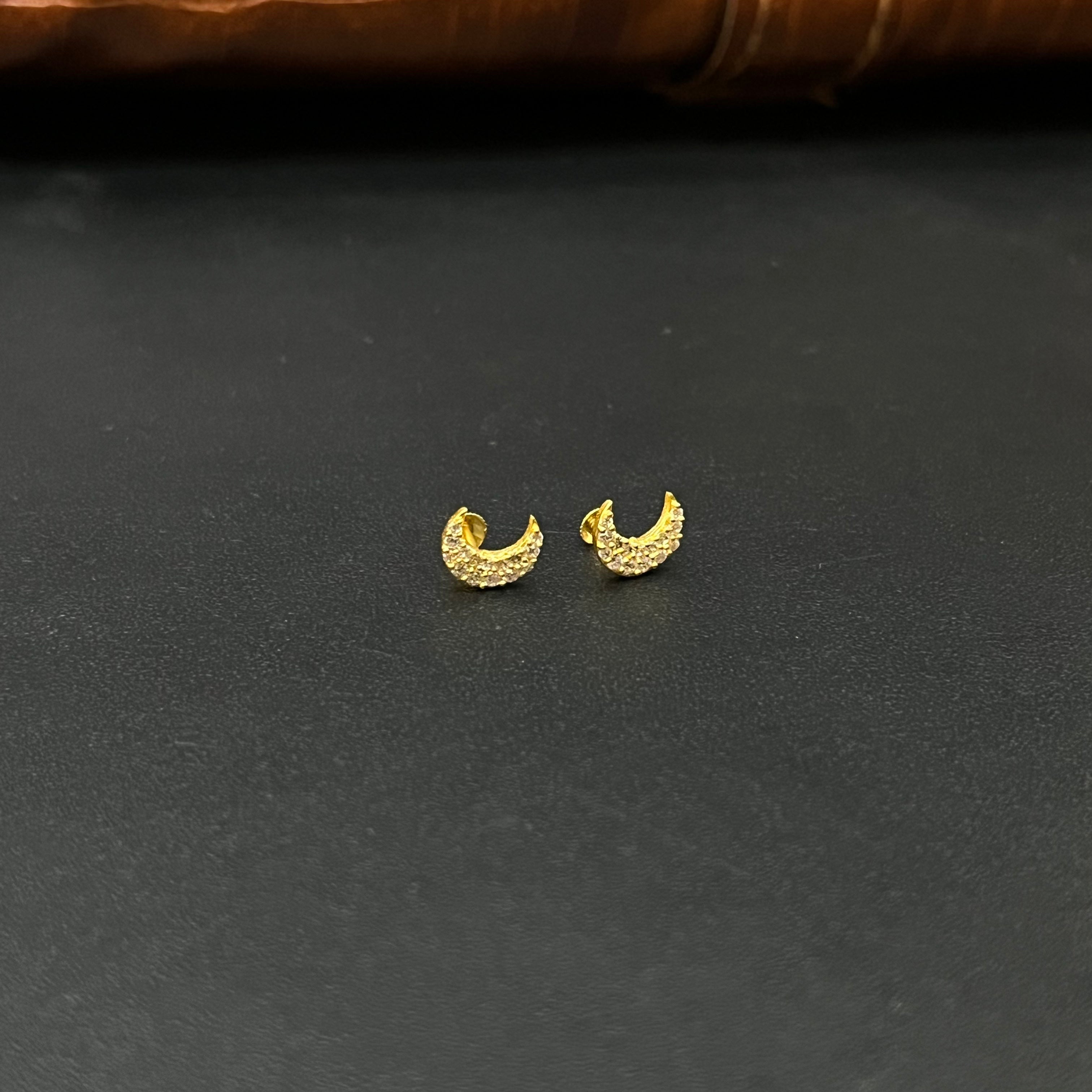 Gold Second stud Moon Stones