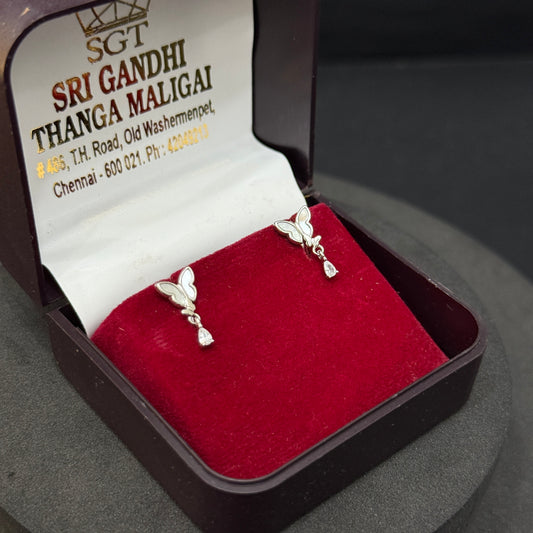 Silver Ladies Studs_Butterfly Hangings