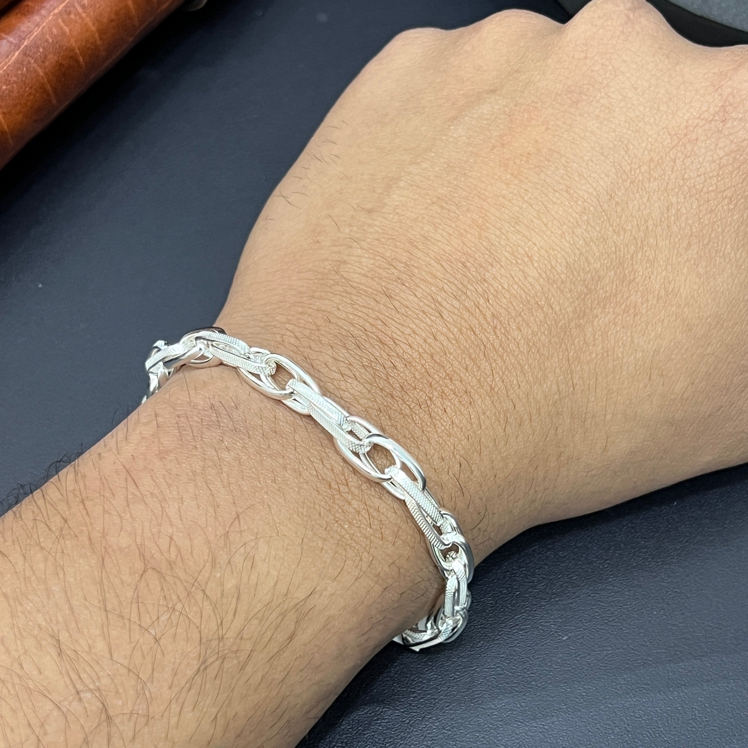 Silver Gents Bracelet Italian Finished DS01
