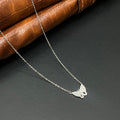 Silver Ladies Chain Butterfly cz SS