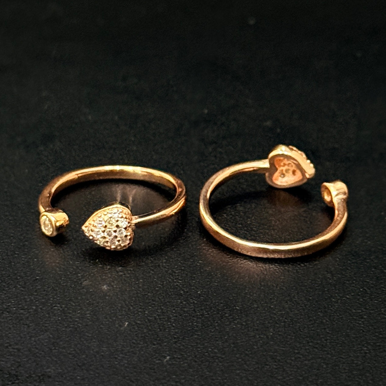 Silver Ladies Toe Rings Heartz RG