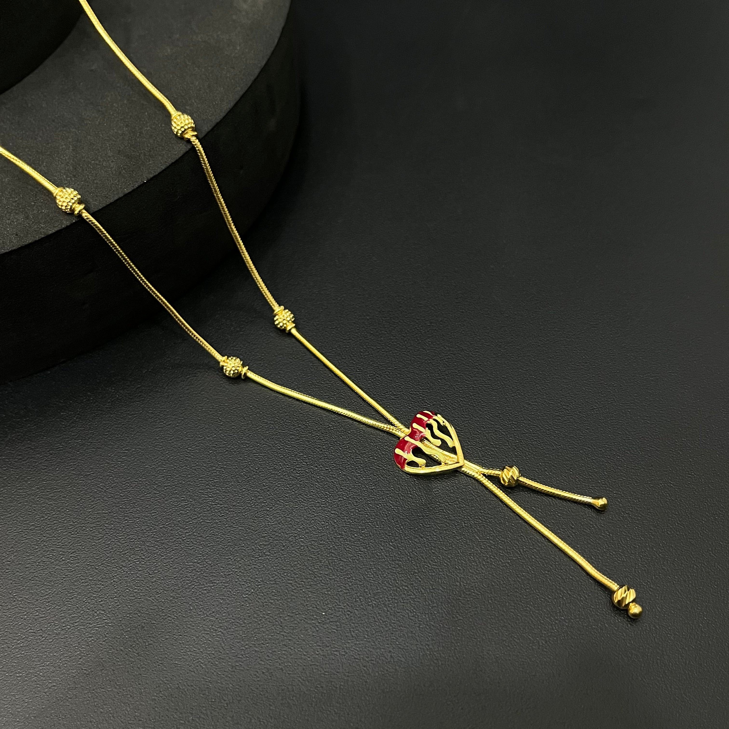 Silver Gold Finished Dokiya Chain Heartz