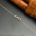Silver Ladies Bracelet Infinity With Evil Eye Rose Gold 925