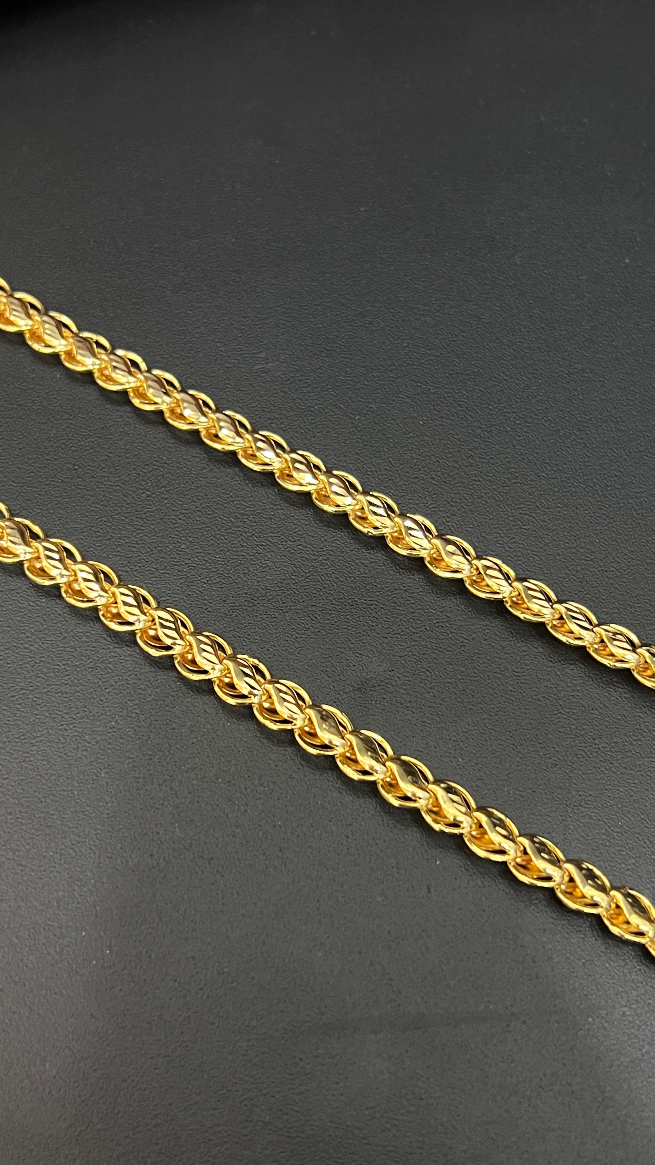 Silver Mens Lotus Gold Finished Chain