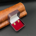 Silver Ladies Stud Drop Gold Finished 925