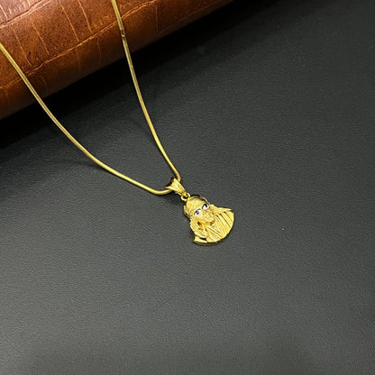 Silver Sai Baba Gold Finished Pendant