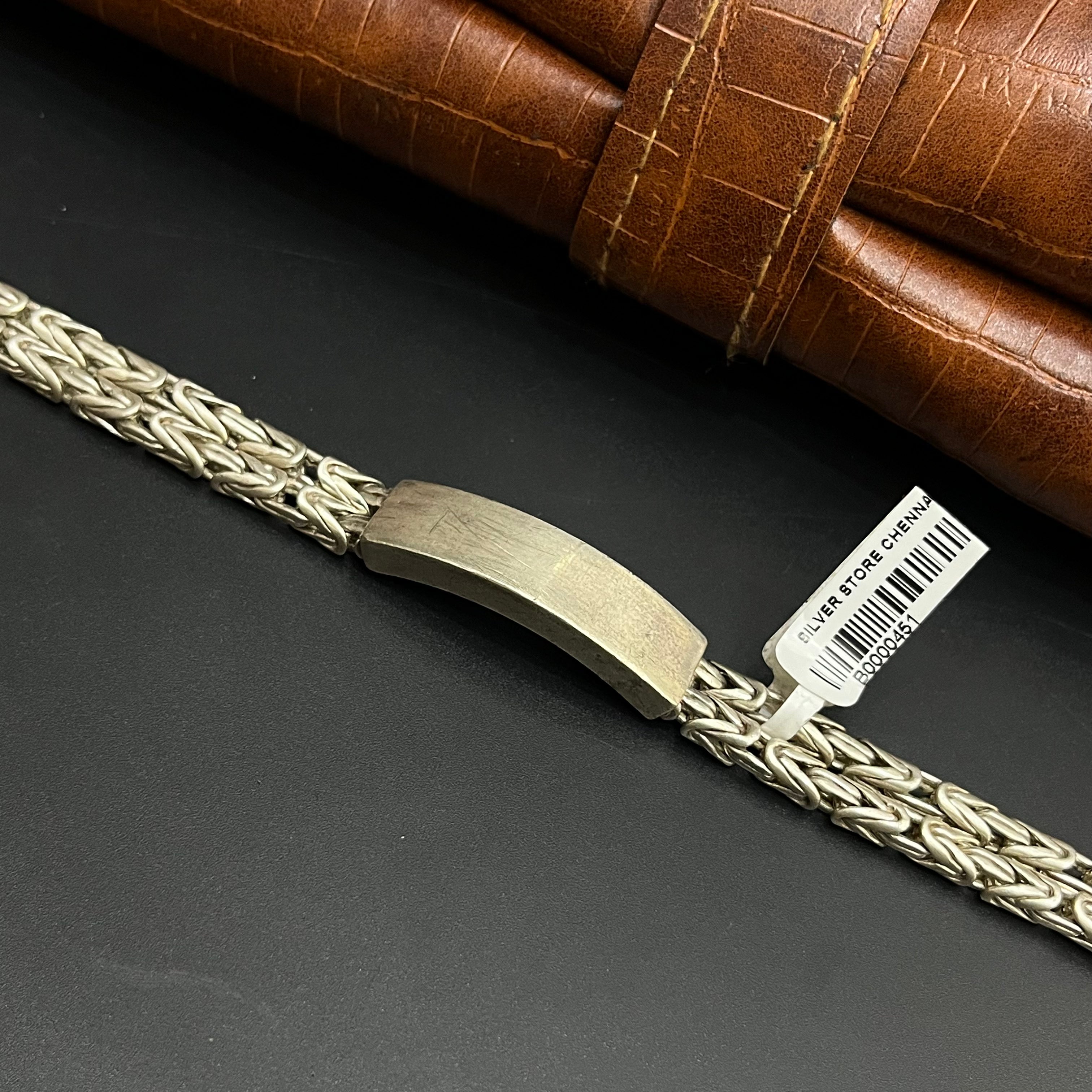 Silver Mens Bracelet Antique Hollow  Oxidised(H) 925