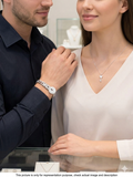 Silver Couple Bracelet & Chain