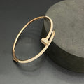 Silver Unisex Nail Kada Elegant Twist Knot Rose Gold 925