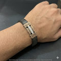 Silver Mens Flexible Band Sleek Cuit