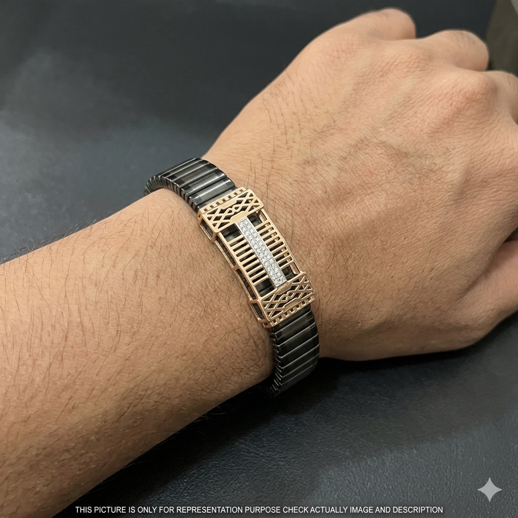 Silver Mens Flexible Band Sleek Cuit