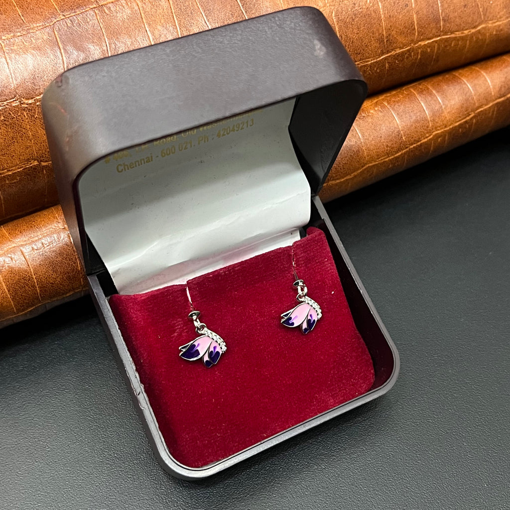 Silver Helix Studs Butterfly S3