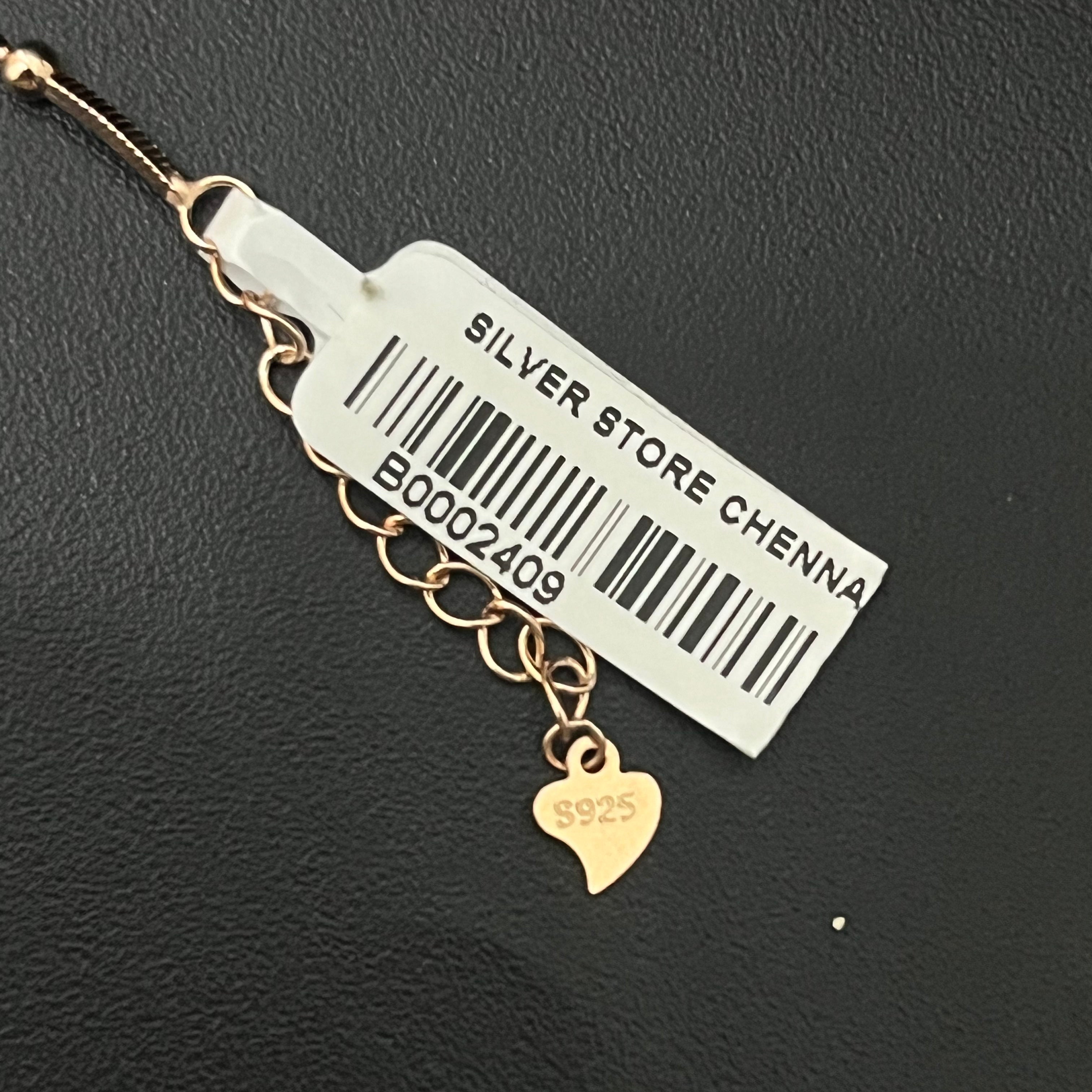Silver Ladies Anklet 3 Ball Flat 925