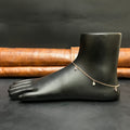 Silver Ladies Anklet Luna Drop Rose Gold M02 925