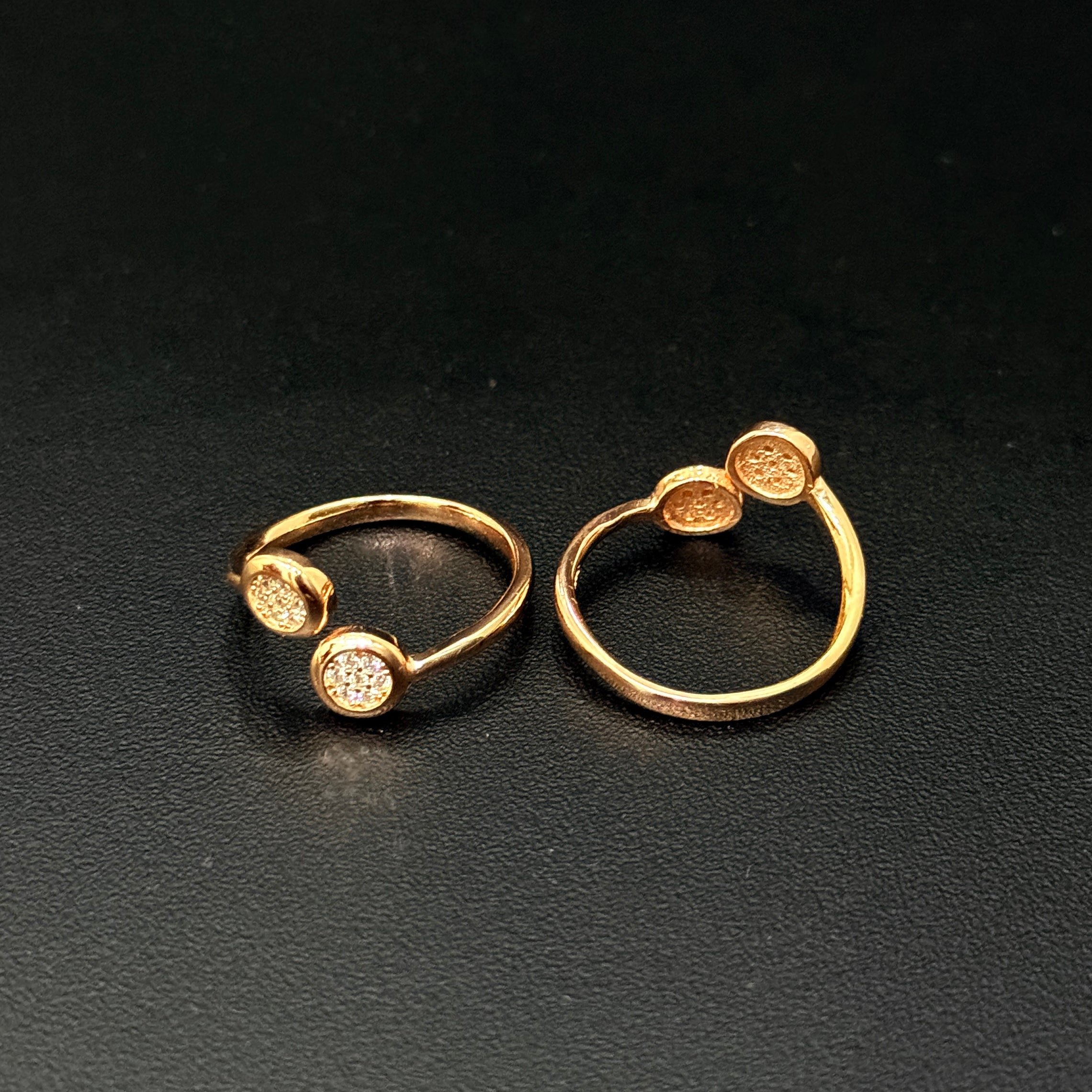 Silver Ladies Toe Rings Dual RG