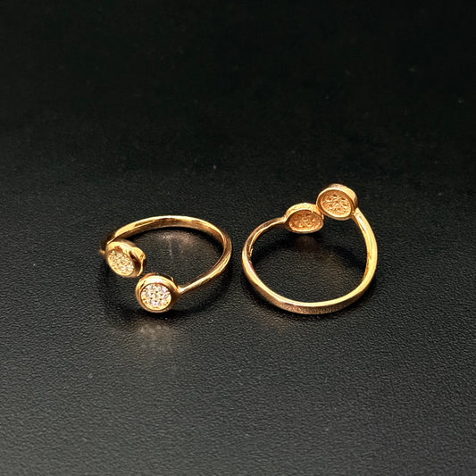 Silver Ladies Toe Rings Dual RG