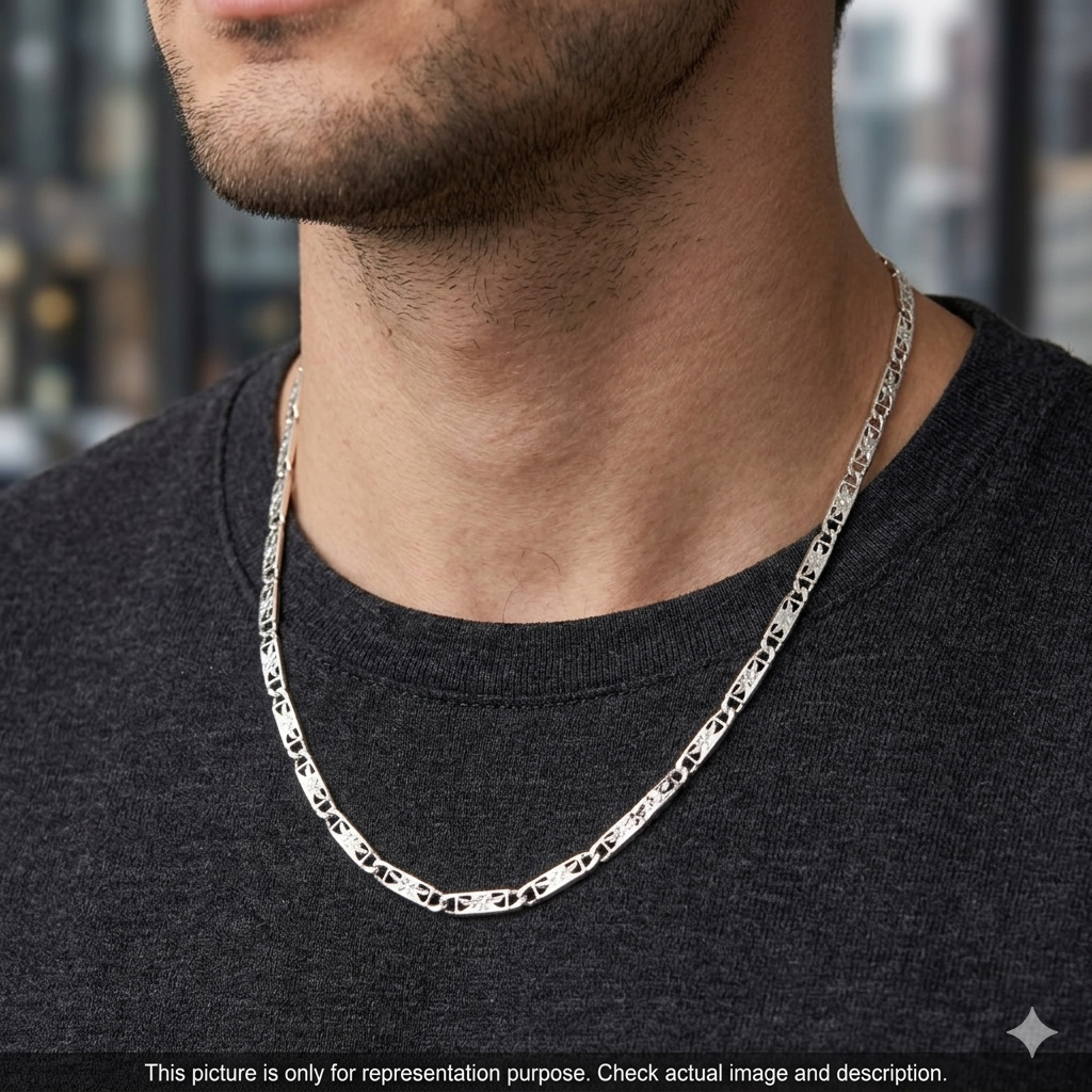 Silver Mens Chain Classic Cut