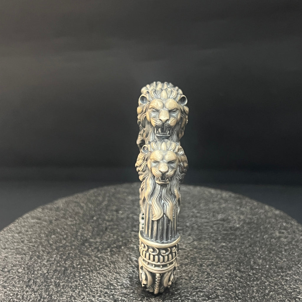Silver Lion Kada (Four Faces) Antique
