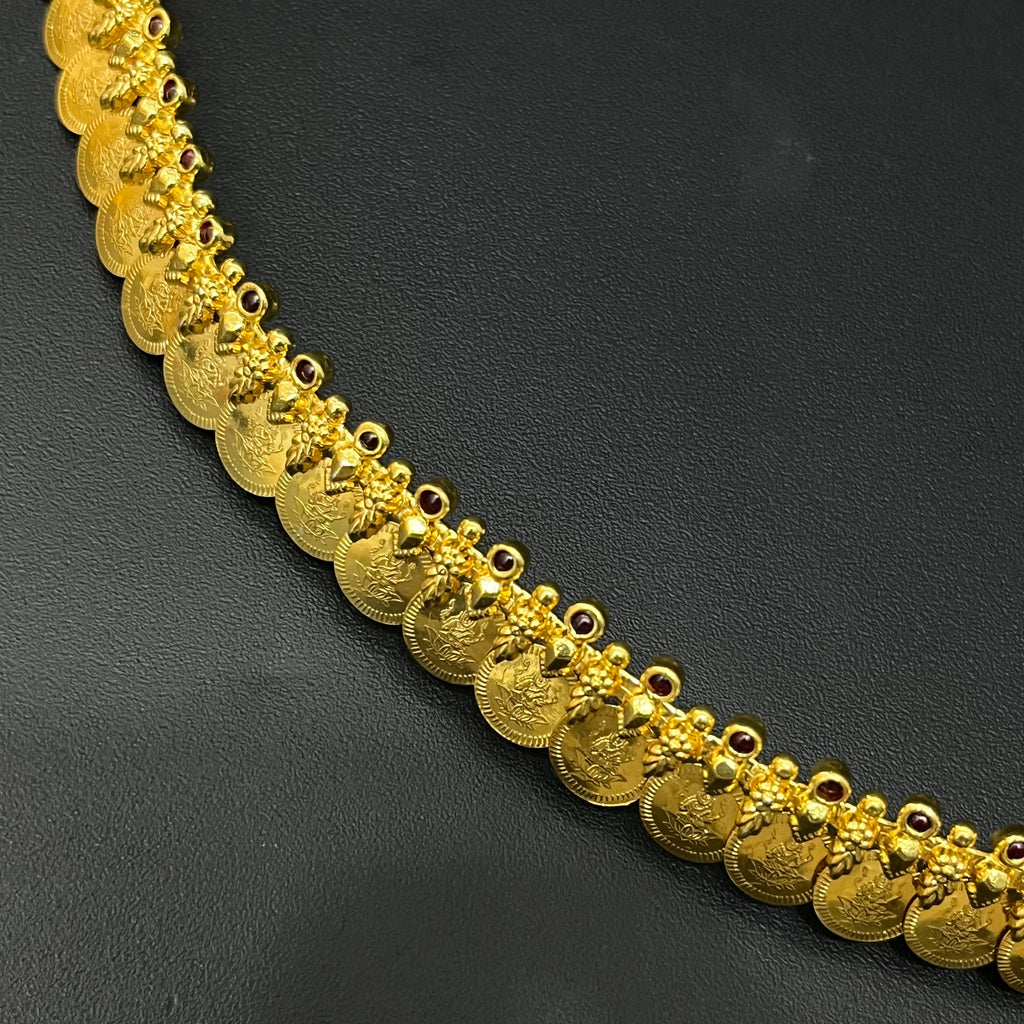 Silver Kasi Malai Haram Gold Finished 925
