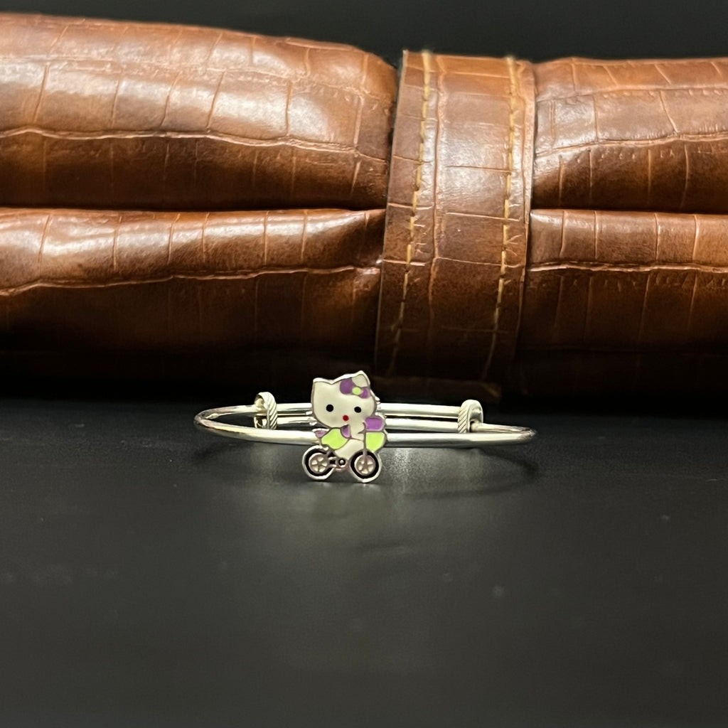 Silver Kids Kada Hello Kitty Pair