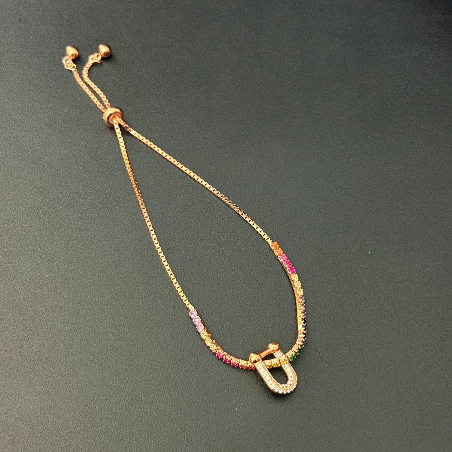 Silver Ladies Bracelet Adjustable Push lock DS10 RG