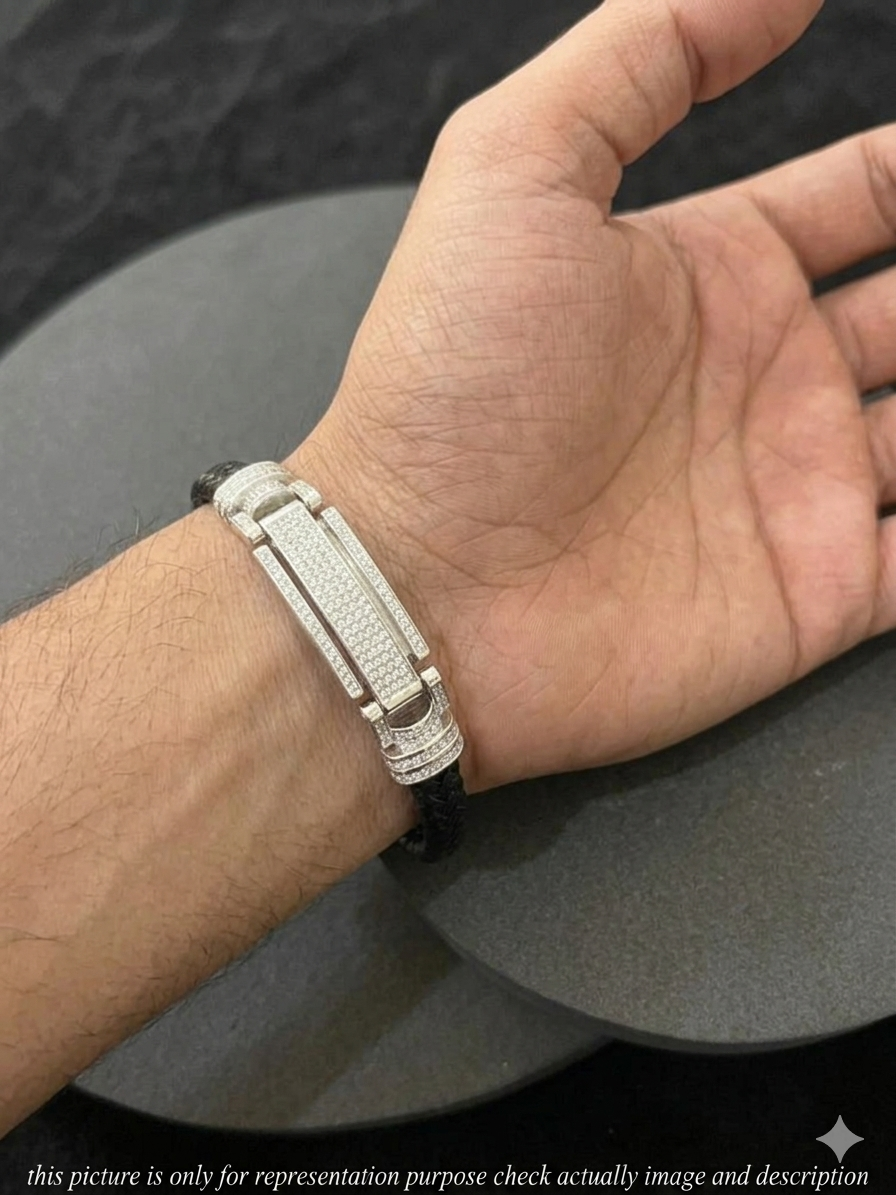 Mens Leather Kada _Zcut
