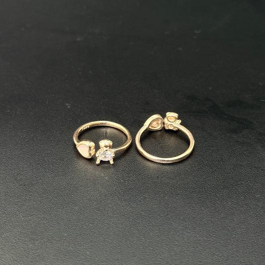 Ladies Silver  Toe Rings_Bubblegum Bloom RG