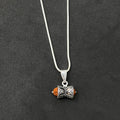 Silver Rudraksha Damru Pendant