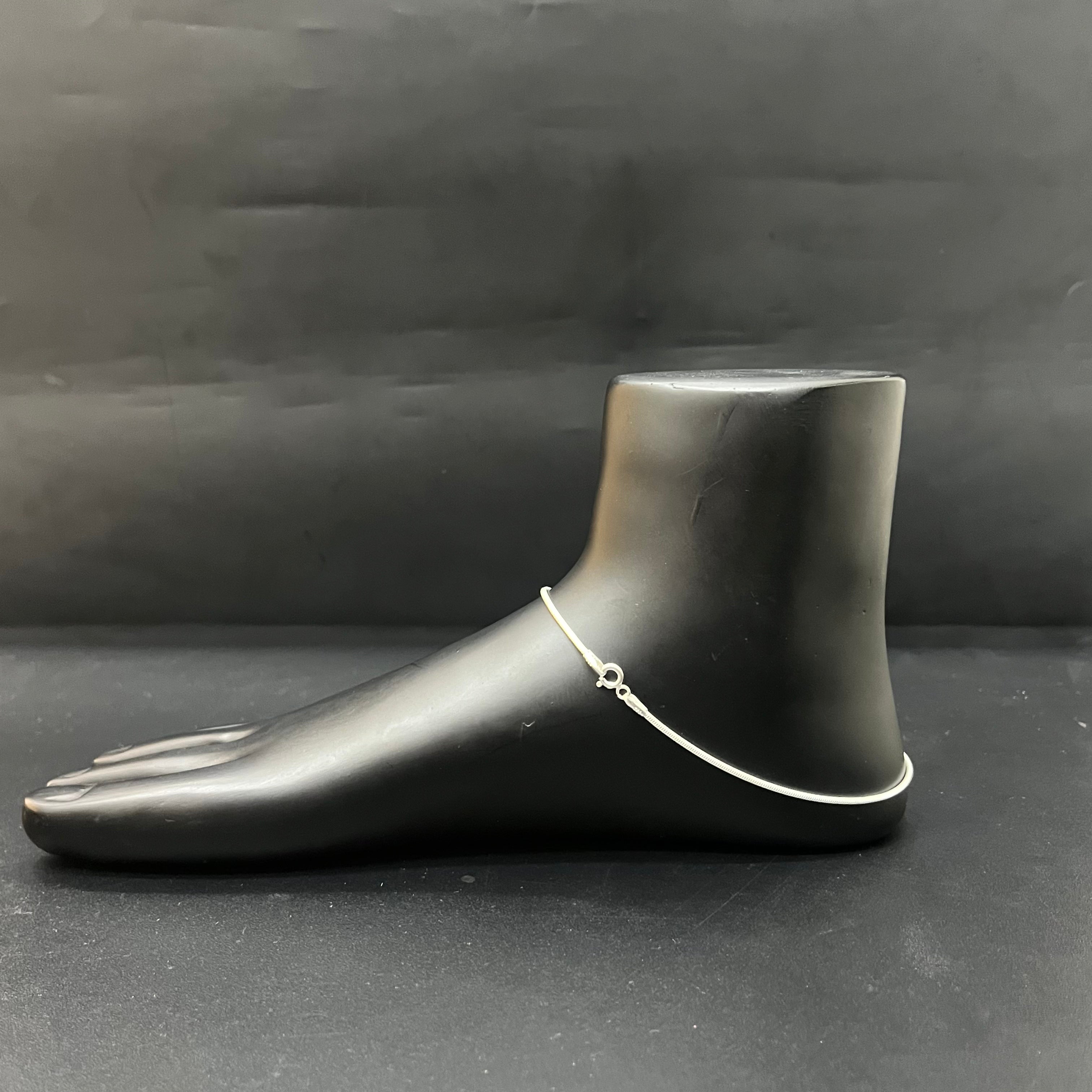 Silver Chain Anklet (slim snake chain)